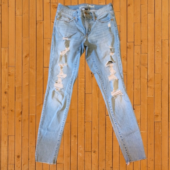 🔖Final Sale | Universal Thread Distressed Ripped Light Blue Jeans size 00 - Picture 11 of 11